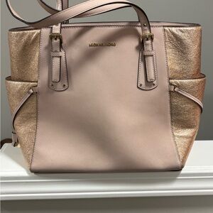 Michael Kors Rose Gold Voyager Tote
